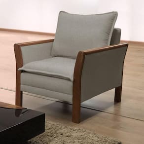 Poltrona para Sala de Estar Texas Mm Top 80cm Cinza