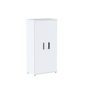 Armário para Escritório Alto 02 Portas Pivotante Aac1600 Branco/Preto
