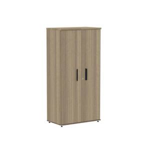 Armário Alto 02 Portas Pivotante Aac1600 Noce Naturalle/Preto