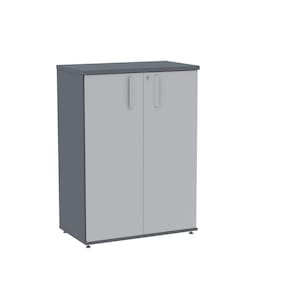 Armário Intermediário 02 Portas Pivotante Aic1100 Grafito/Cinza