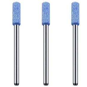 Kit 3 Pontas Montadas 4Mm Azul Haste 3Mm Micro Retífica