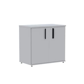Armário Baixo 02 Portas Pivotante Abc745 Cinza