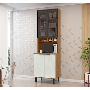 Paneleiro 70cm 4 Portas Toscana Espresso Móveis Freijó/Off White
