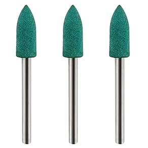 Kit 3 Ponta Montada 6Mm Borracha Cônica Micro Retifica 3Mm