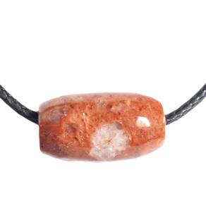 Pedra Hematoide Multicor Barril Furado Longitudinal 15mm