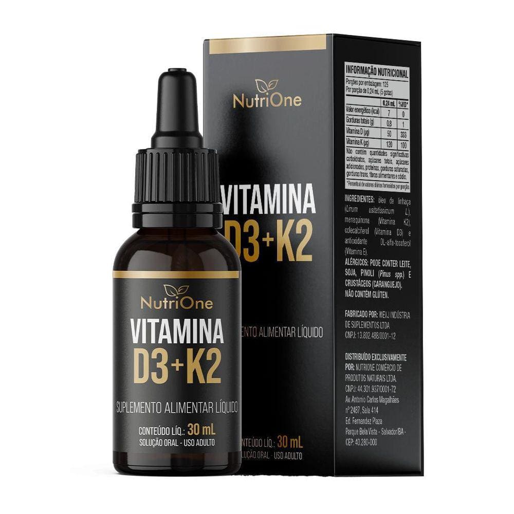 Vit. D3 2.000Ui + K2 Mk7 120Mcg Gotas 120 Doses - Nutrione
