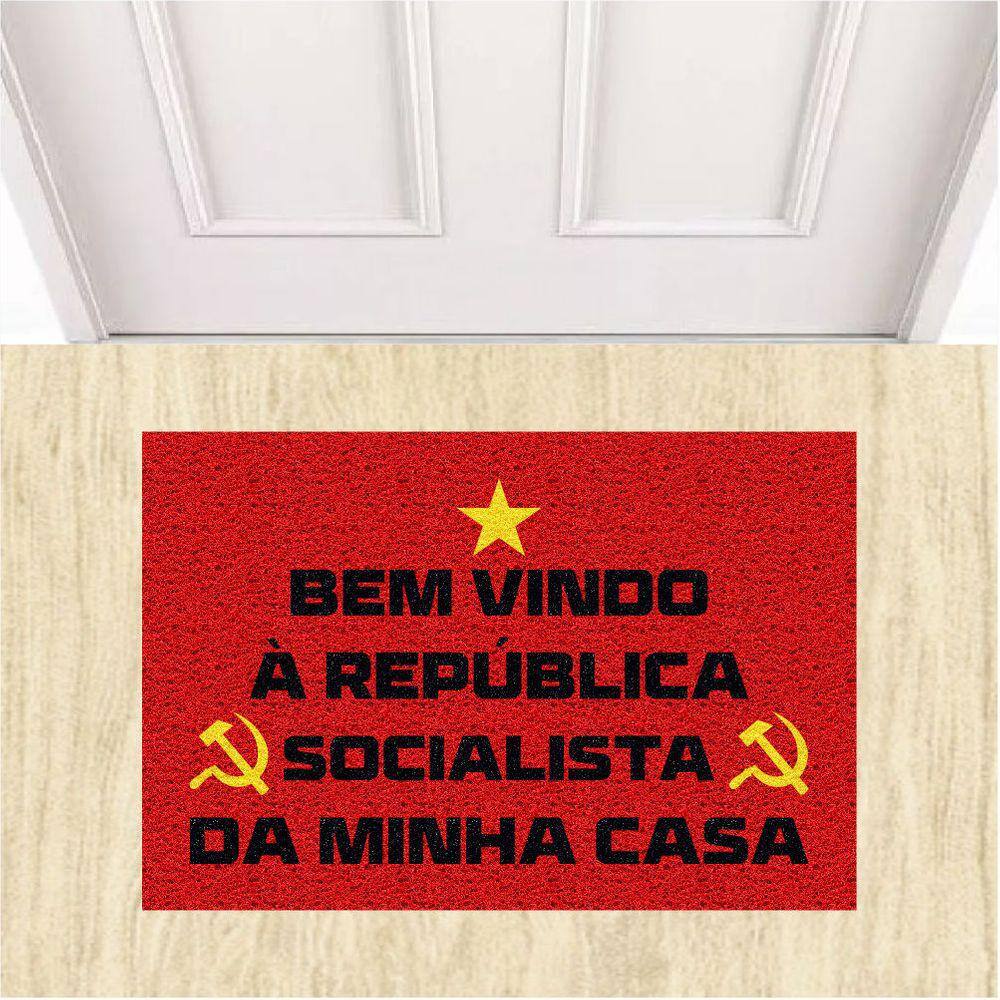 Tapete Vinil Bem Vindo à República Socialista Da Minha Casa.
