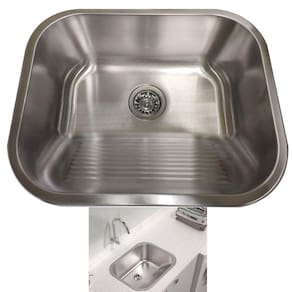 Tanque Inox Lavanderia 30 Litros Lava Roupa Esfrega Limpa Lavabo Limpeza Area Externa Casa Varanda