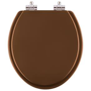 Assento Sanitário Poliester Soft Close Contemporary Ocre (Marrom) para vaso Hervy