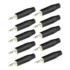 Kit 10 Conectores P2 Macho Stereo Mxt Para Montagem De Cabo