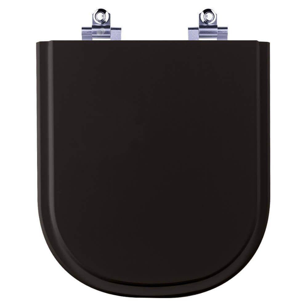 Tampa De Vaso Com Amortecedor Vogue Plus Preto Para Deca