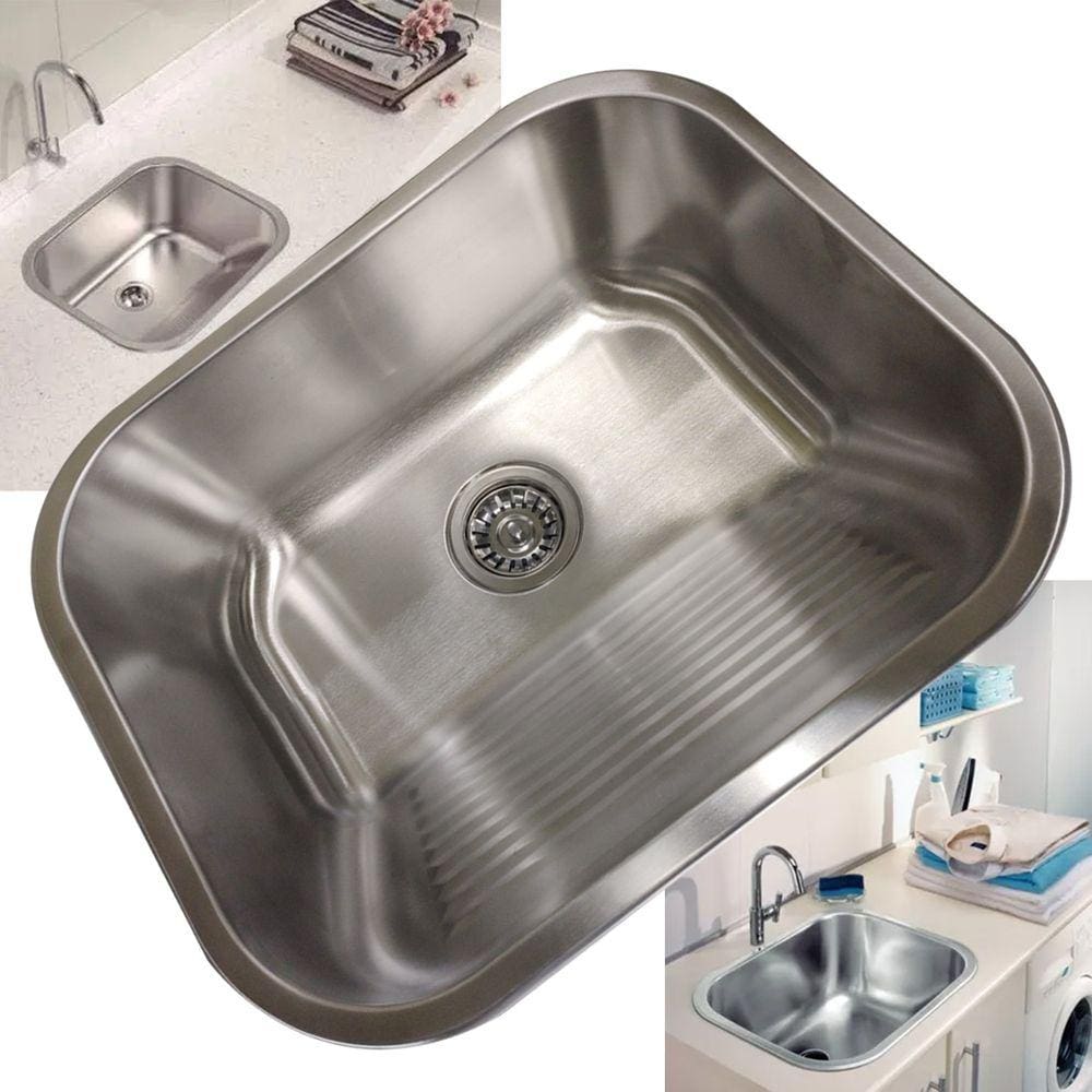 Tanque Aço Inox 30 Litros Lavanderia Lavabo Lava Roupa Tecido Limpeza Casa