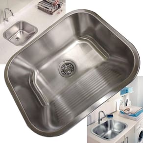 Tanque Aço Inox 30 Litros Lavanderia Lavabo Lava Roupa Tecido Limpeza Casa