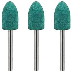 Kit 3 Ponta Montada 10Mm Borracha Cônica Micro Retifica 3Mm