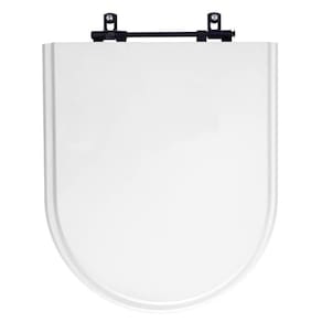 Tampa De Vaso Poliéster Level Branco Com Ferragem Preta