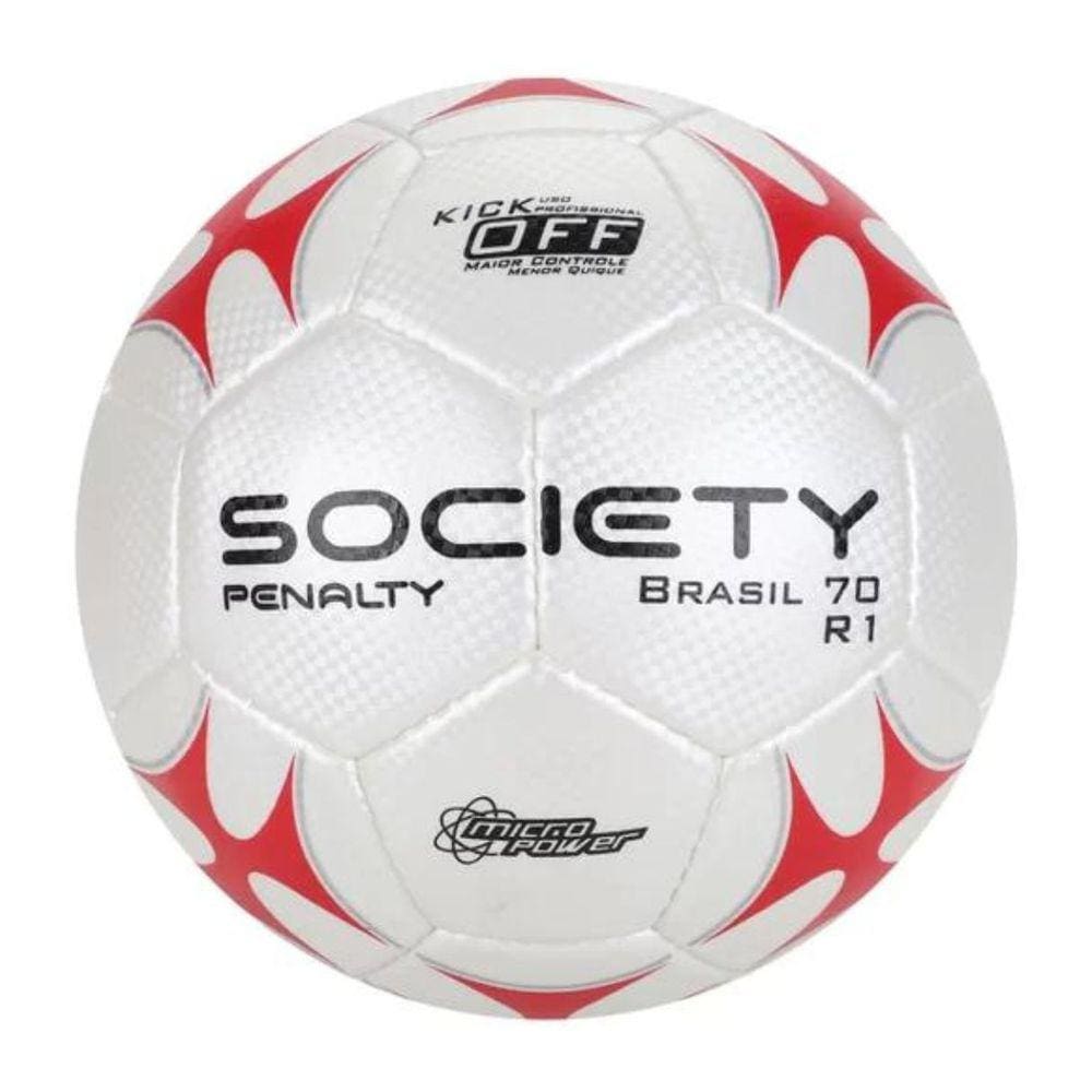 Bola Penalty Society Brasil 70 R1 Branco Vermelho