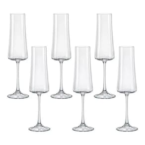 Jogo de 6 Taças para Champanhe em Cristal Ecológico Xtra 210ml - Bohemia