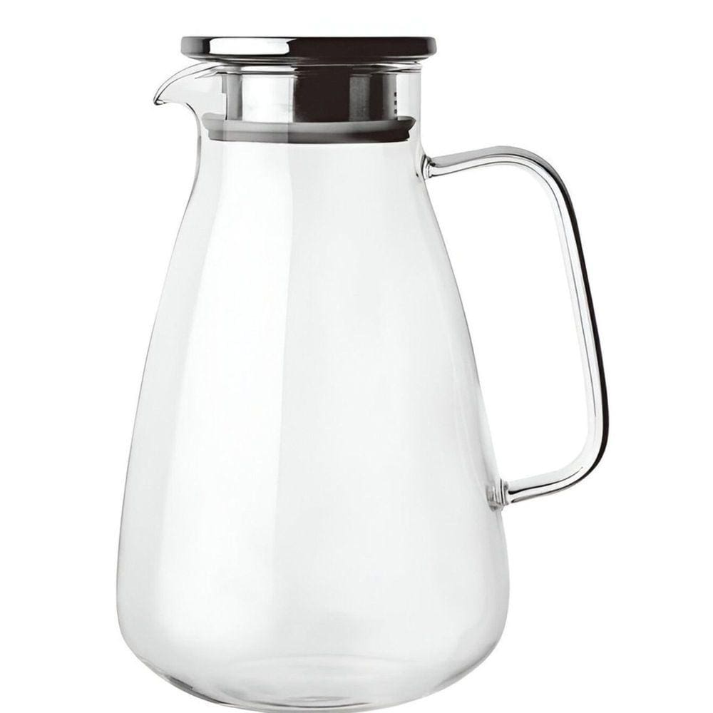 Jarra Twinkle de Vidro Borosilicato com Tampa em Aço Inox 2,2L - Fracalanza