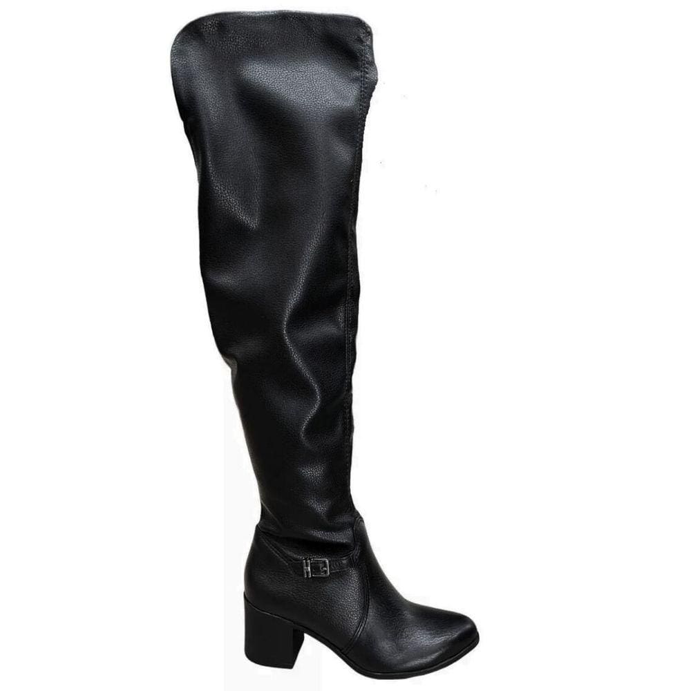 Bota Feminina Over The Knee Salto Bloco Médio Cano Longo Bottero 346912