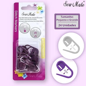 Marcadores De Pontos Cadeado Para Tricô Sew Mate 24 Peças