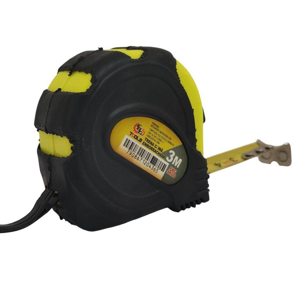 Trena Métrica 3 Mx25Mm Emborrachada Com 3 Travas Fbg