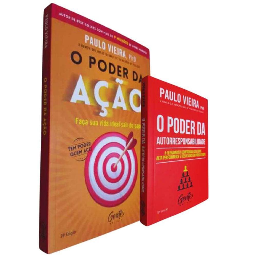 2 Livros Físicos O Poder da Ação e O Poder da Autorresponsabilidade Paulo Vieira, PHD