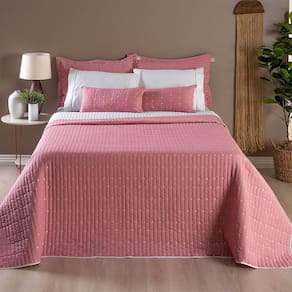 Kit Cobre Leito Casal 7 peças Bordado Urbany Hipercal 400 Fios