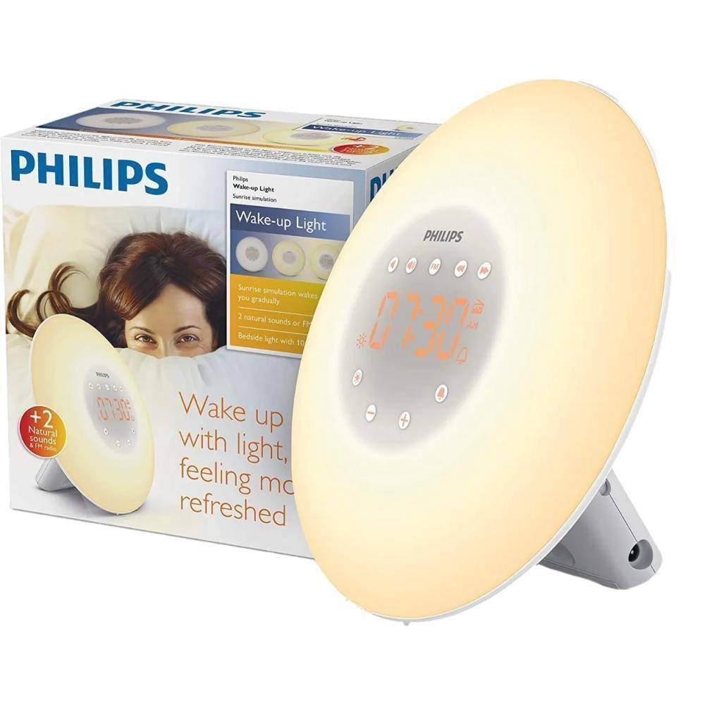 フィリップス　ウェイクアップライト　HF3505 Despertador Philips Wake-Up Light Branco Hf3505/60 | Casas Bahia