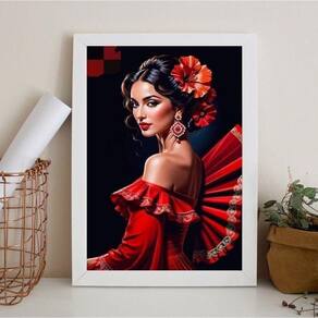 Quadro Decorativo Cigana Pombagira 24X18Cm