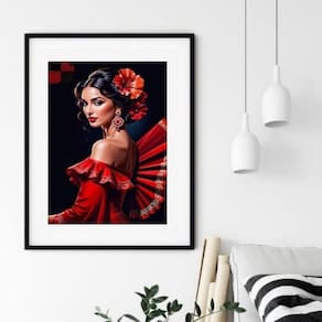Quadro Cigana Pombagira - 60X48 Cm 33X24Cm