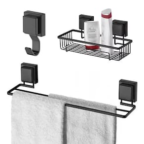 Kit De Acessórios Para Banheiro Fixação Por Ventosa