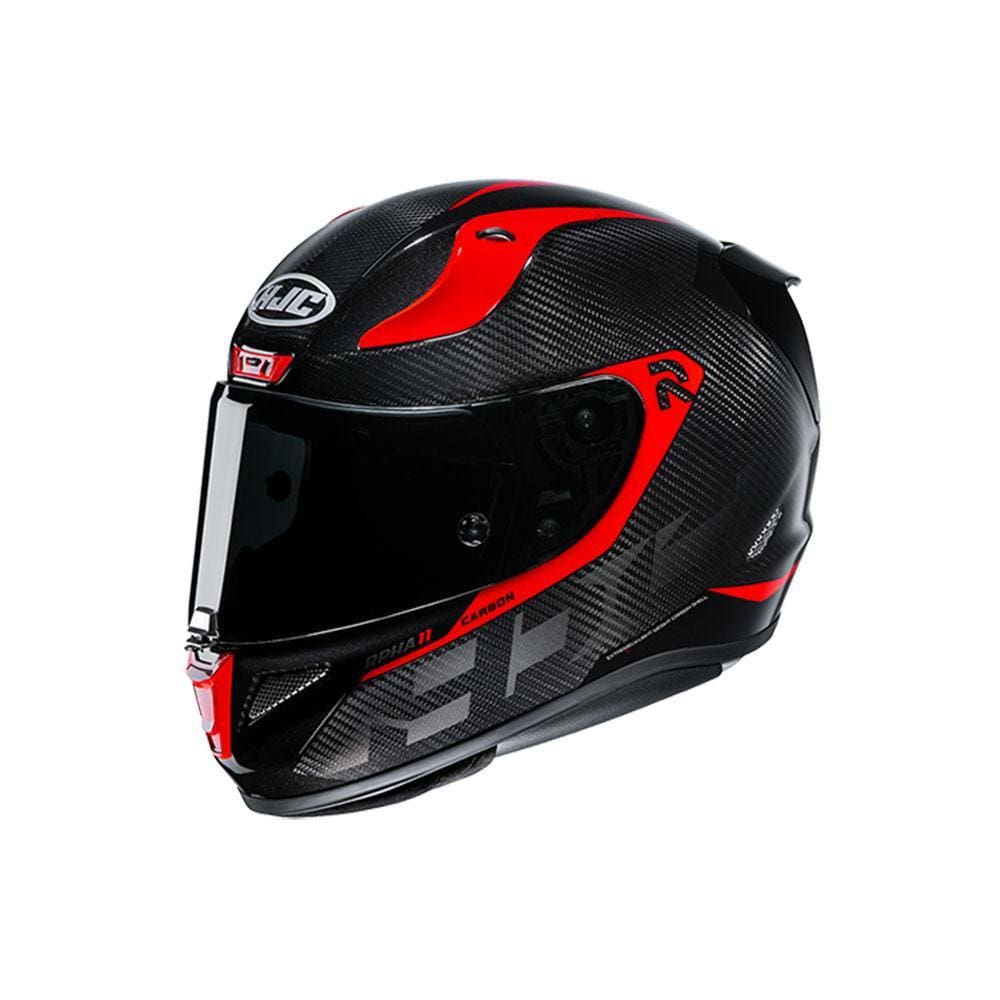 Capacete Hjc Rpha 11 Carbon Bleer Preto E Vermelho 56 [F016]