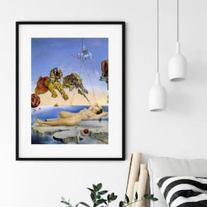 Quadro Salvador Dalí Tigres - 60X48 Cm 24X18Cm - Com Vidro