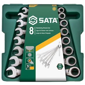 Jogo de Chave Combinada Catracada 8 a 19 mm 8 Peças Sata