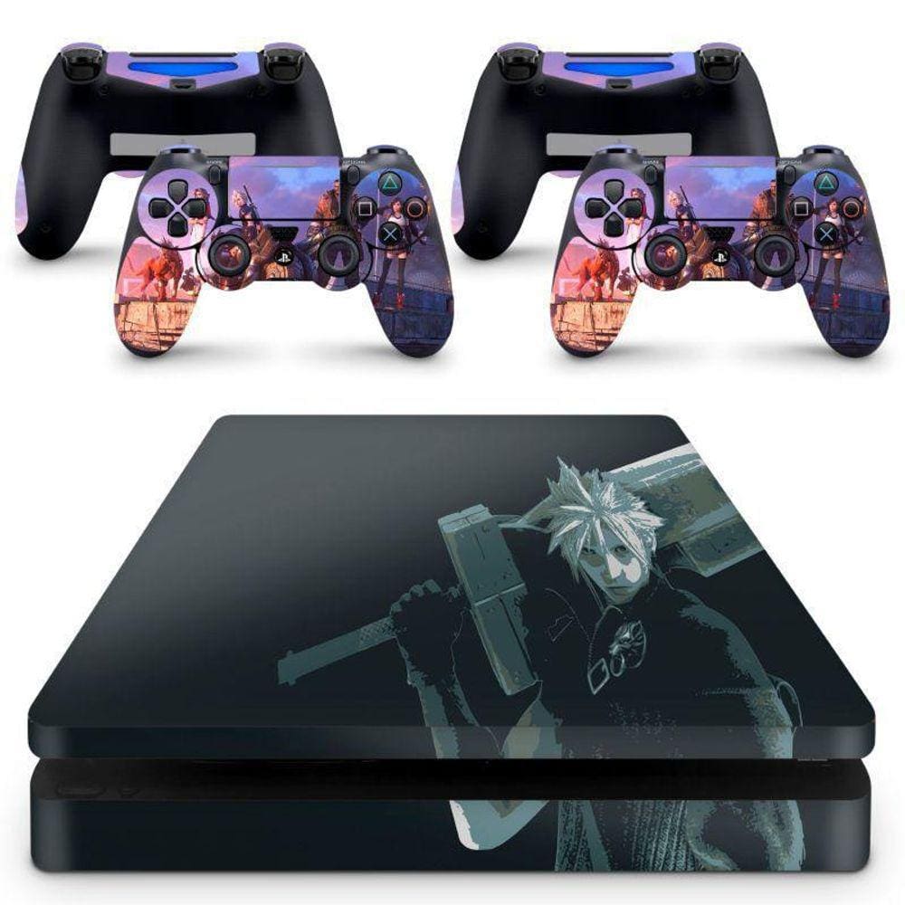Skin Adesivo Protetor Para Ps4 Slim Final Fantasy 7 Remake Cloud B2