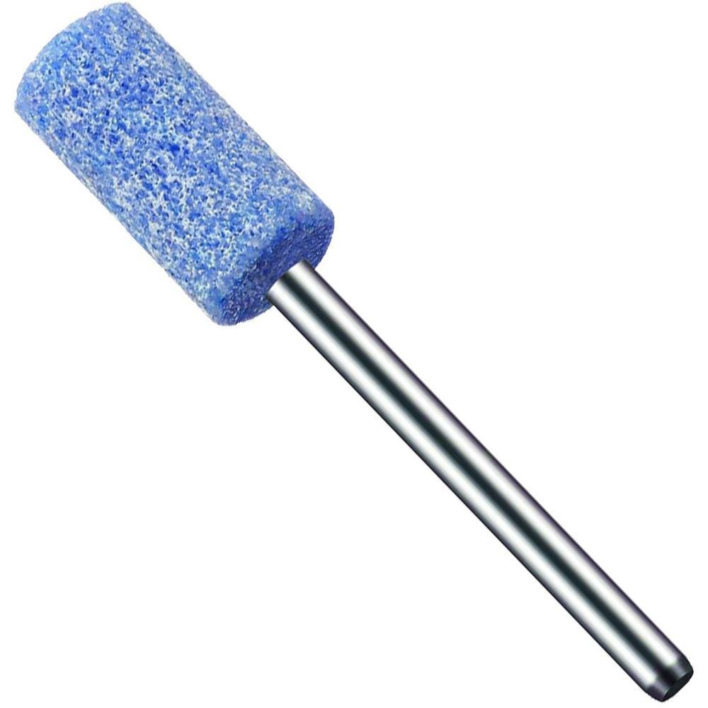 Ponta Montada 8Mm Abrasiva Azul Haste 3Mm Micro Retífica