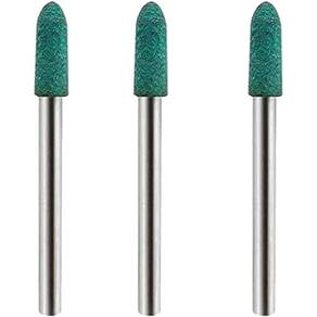 Kit 3 Pontas Montadas 4Mm Borracha Haste 3Mm Micro Retifica