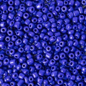Miçanga Vidro Azul Escuro 3,6Mm 100G Para Guia Umbanda