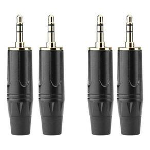 Kit 4 Conectores P2 Macho Stereo Mxt Para Montagem De Cabos