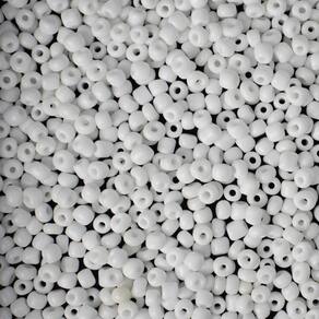 Miçanga Vidro Branco Leitoso 3,6mm 100g p/ Guia Umbanda