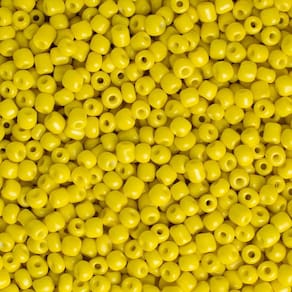 Miçanga Vidro Amarelo 3,6mm 100g p/ Guia Umbanda Candomblé