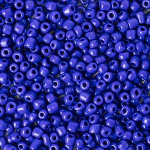 Miçanga Vidro Azul Escuro 3,6Mm 100G Para Guia Umbanda