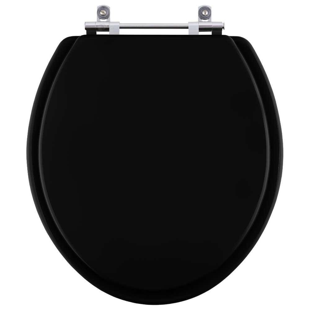 Assento Sanitario Poliester Convencional Oval Preto para vaso Incepa