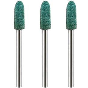Kit 3 Ponta Montada 5Mm Borracha Cônica Micro Retifica 3Mm