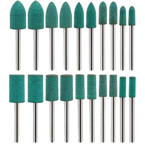 Kit 20 Ponta Montada De 4 A 10Mm Borracha Mini Retíficas 3Mm