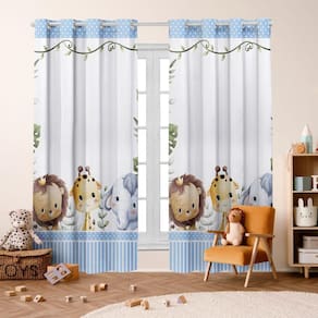 Cortina Infantil 3,00 X 2,20 Estampada Decorativa