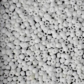 Miçanga Vidro Branco Leitoso 3,6Mm 100G Para Guia Umbanda