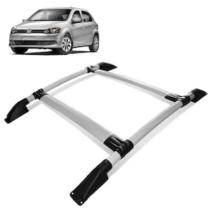 Rack Bagageiro Teto Gol G5 G6 G7 2009 a 2019 Tubolar Prata