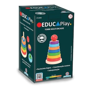 Brinquedo Torre Multi Encaixe Educativos Pedagógico Polibrinq