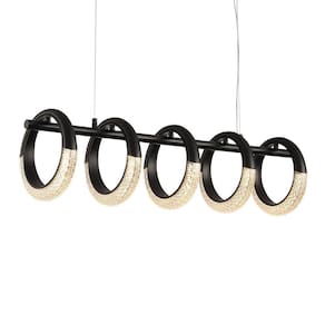Lustre Pendente Skylight Diamond 3098 Preto Led Bivolt